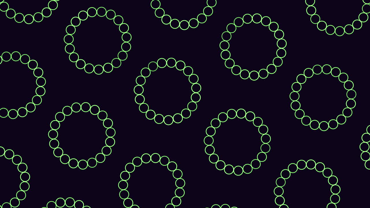 patrón de círculos futuristas con anillos de neón del arco iris