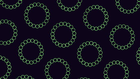 Futuristic circles pattern with rainbow neon rings