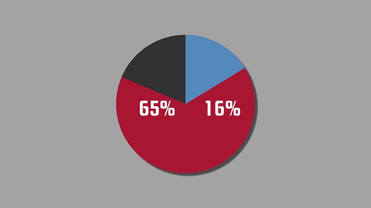 diagrama de pie de gráficos de movimiento 20% a 80%