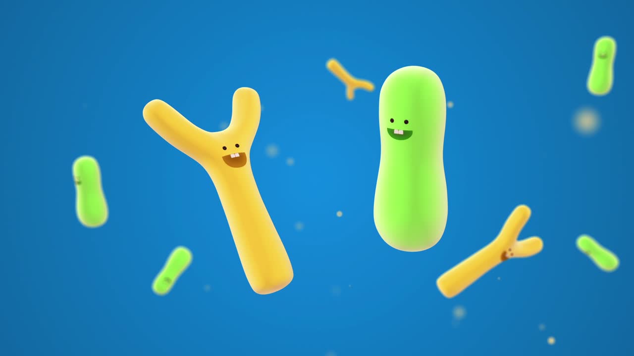 Cartoon shape bifidobacteria