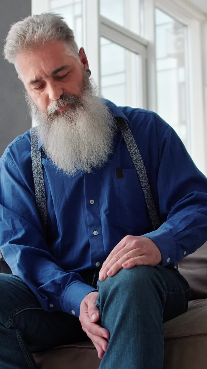 Elderly Man with Knee Pain