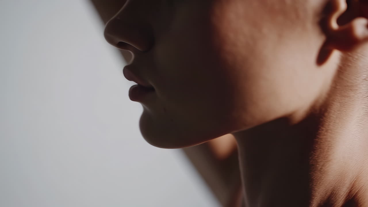 Woman's profile close-up