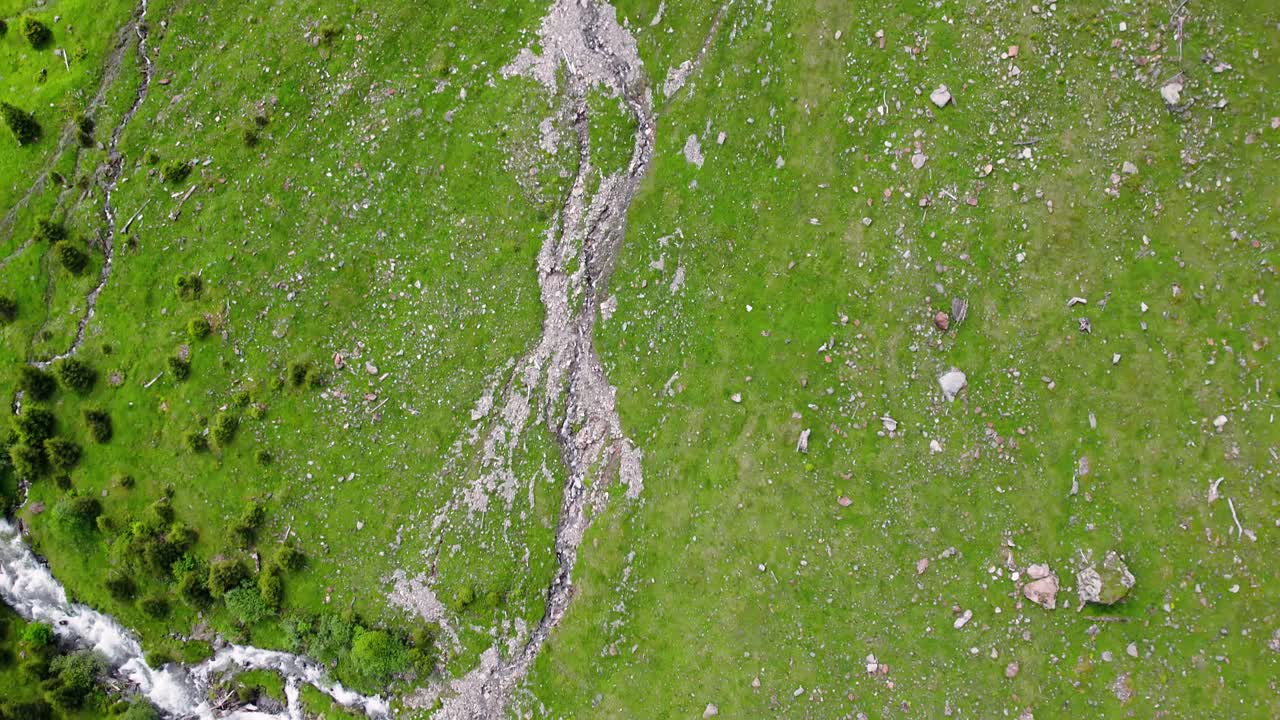 revelación de una pintoresca cascada en la ladera de una montaña con árboles y rocas