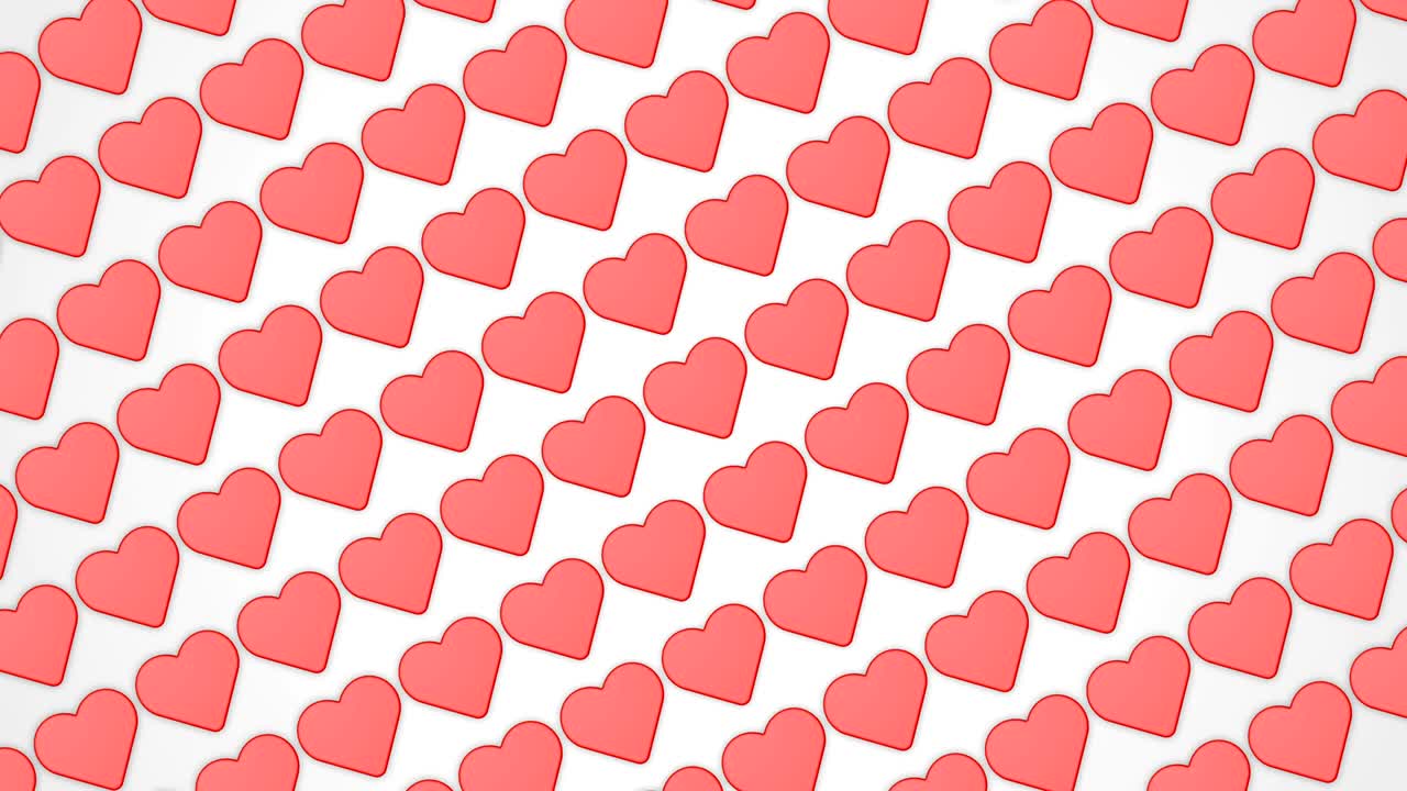 로맨틱한 사랑의 심장 빨간색 백색 배경 교통 대각선