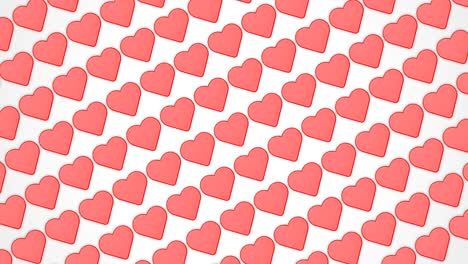 corazones amor romántico rojo fondo blanco tráfico diagonal