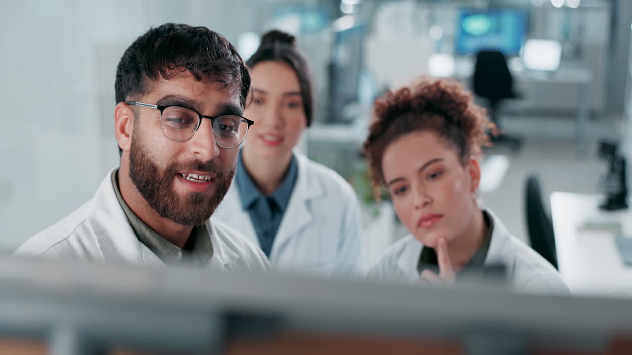 Scientists working together in a lab