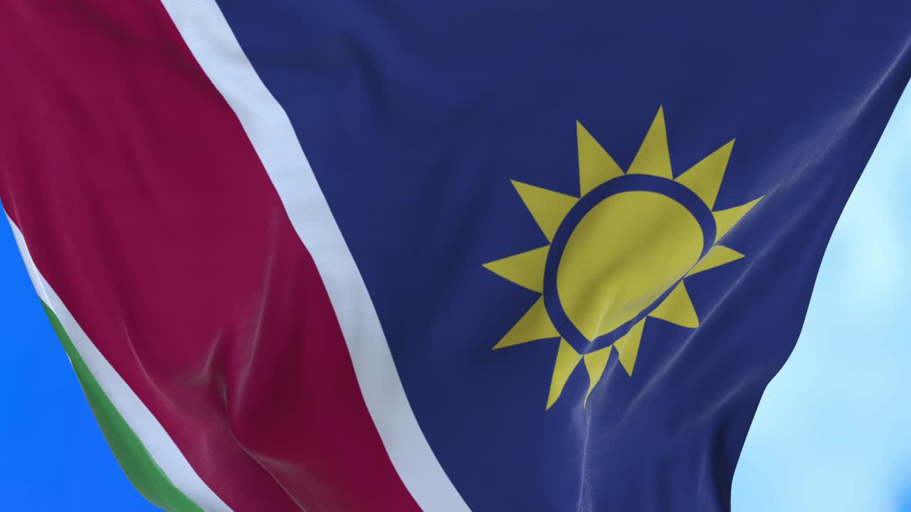 Loop continuo della bandiera della Namibia