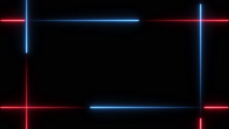 Neon frame border with abstract lights