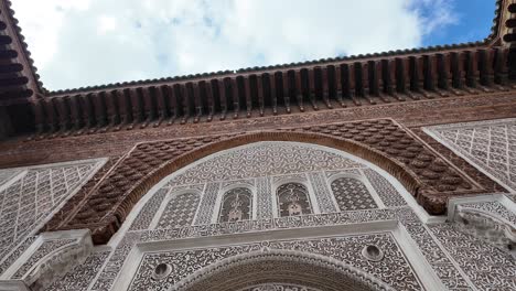 medersa ben youssef islamic art wall design in marrakech morocco