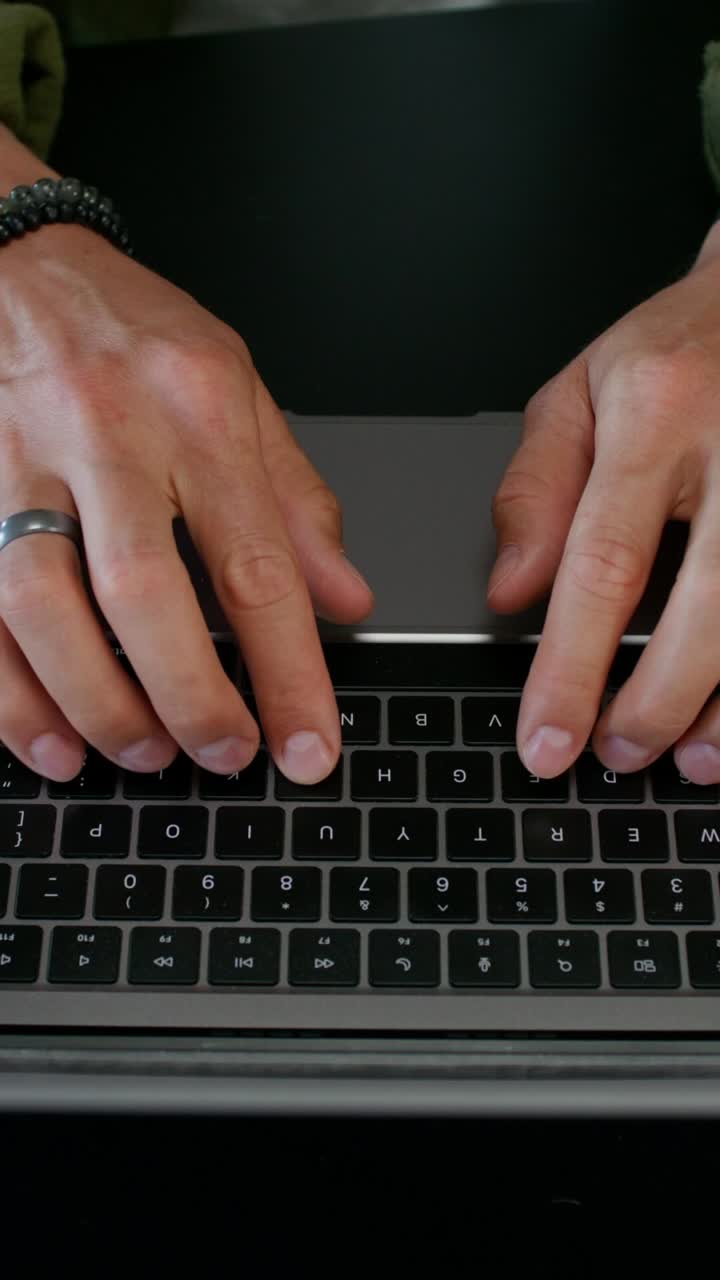 Person working on a laptop