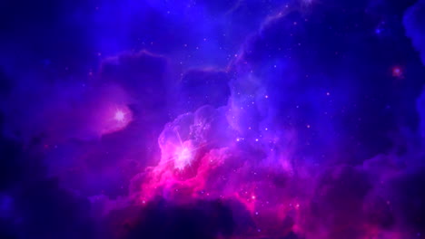 purple fantasy sky with clouds and stars in galaxy