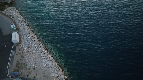 Blick-Auf-Den-Sonnenuntergang-über-Der-Wunderschönen-Insel-Korcula