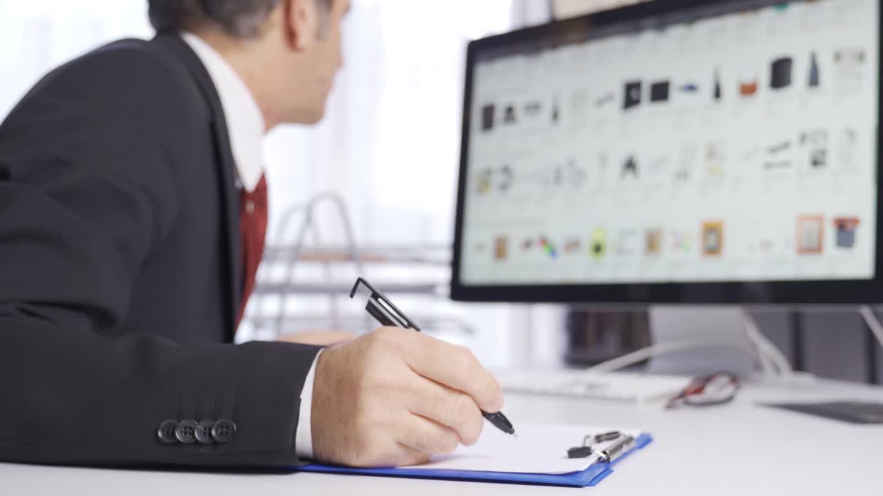 オンラインウェブサイトでオフィス用品を買う.