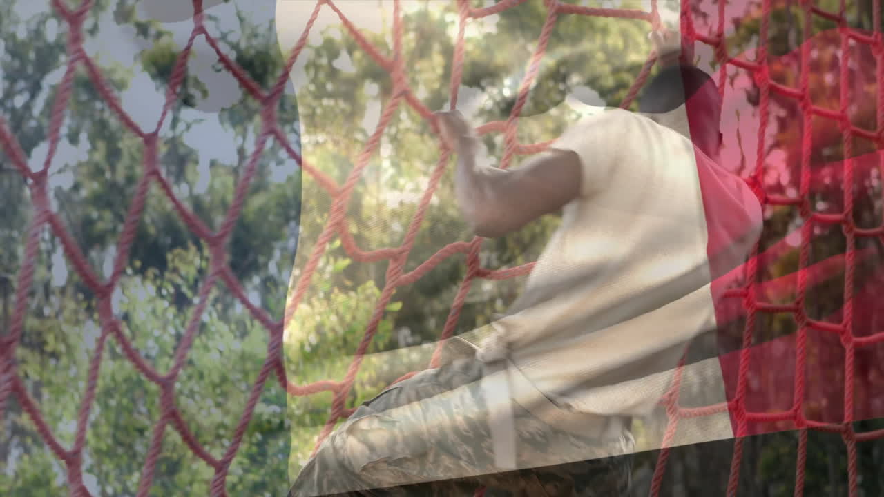 다양한 군인 위에 이탈리아의 발의 애니메이션