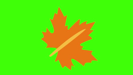pantalla verde, icono del partido, hoja de arce