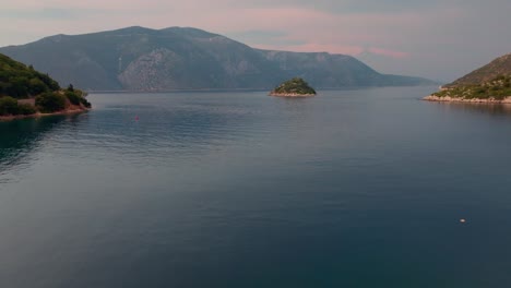 A-cinematic-aerial-shot-of-an-island-of-Ithaca-in-Greece