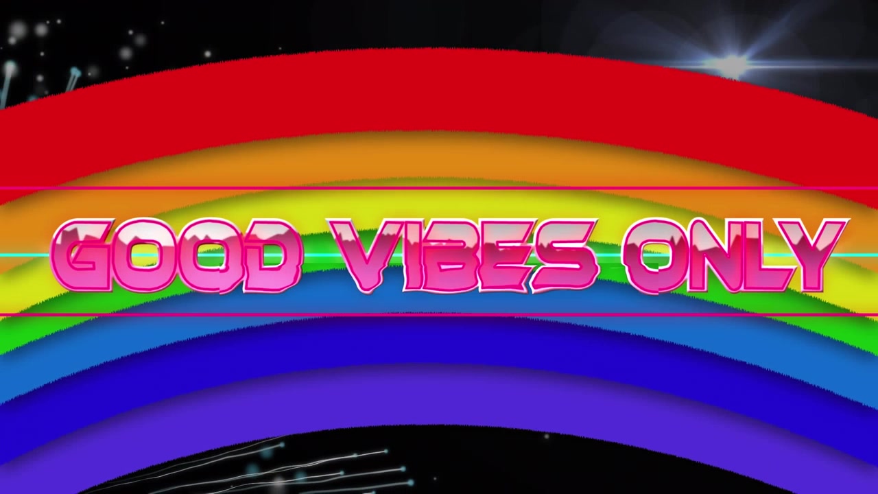 The animation of a moving rainbow contains an alpha channel element