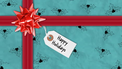 christmas gift in festive wrapping