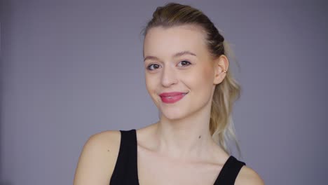 portrait of a happy woman