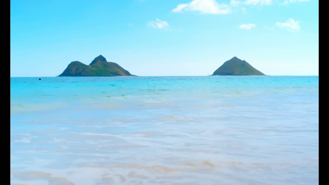 파도 4k와 함께 해변