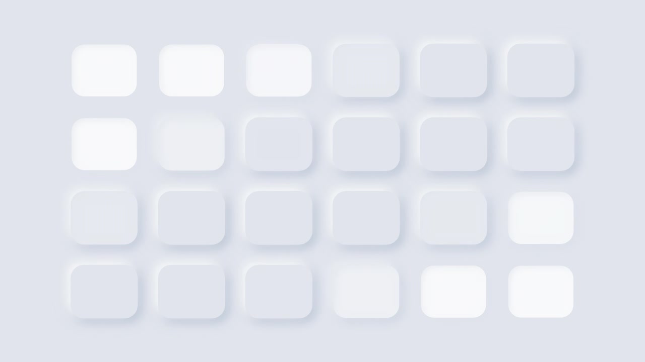 Abstract Neumorphic Grid Animation with Pulsing Light Effect