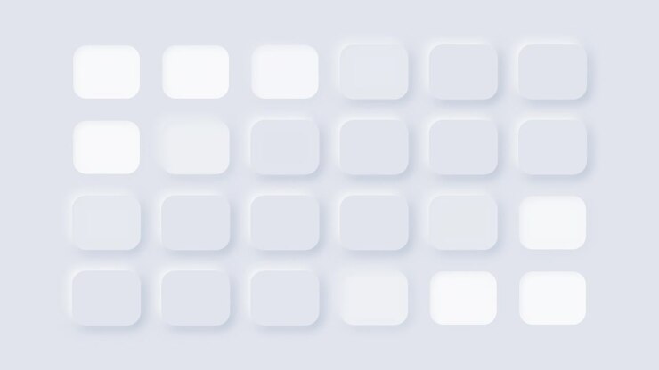 Abstract Neumorphic Grid Animation with Pulsing Light Effect