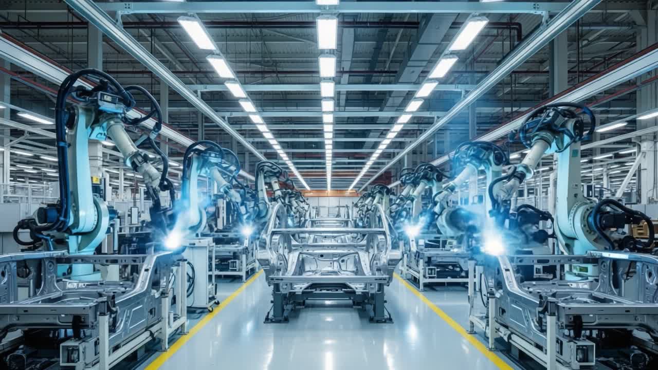 Advanced Robotic Automation in a Modern Manufacturing Facility ...