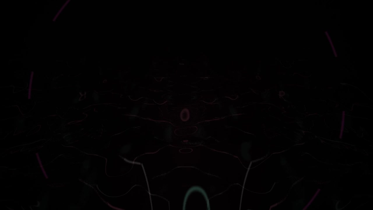 Abstract Digital Waves of Glowing Pink Light Particles