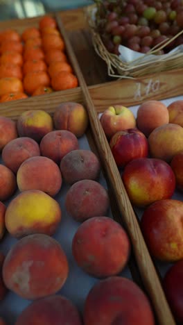 fruit display at a farmers market