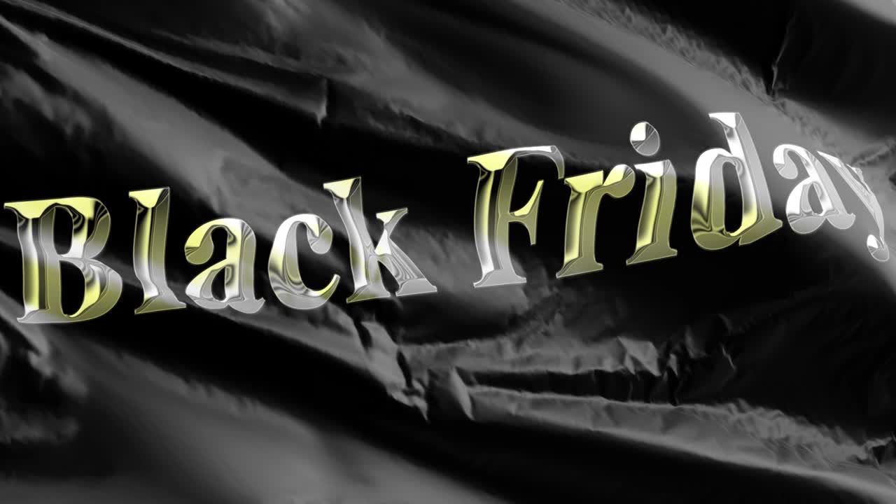 Black Friday messages, flag animations, flag videos marked with Black Friday animated messages, 3D 4K.