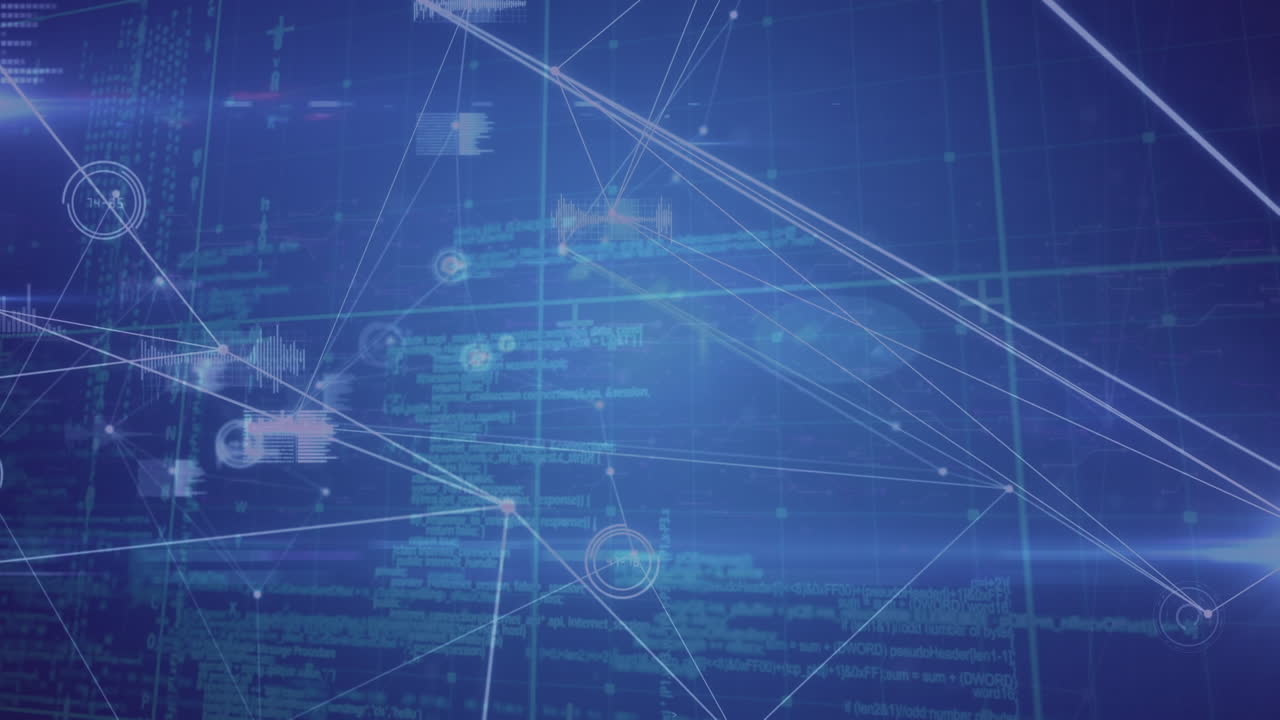 animación de la red de conexiones a través del procesamiento de datos