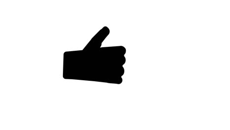 thumbs up hand animation. like success gesture. emoticon sign. 4k video