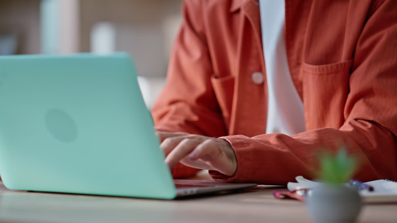 Inspired entrepreneur thinking idea at workplace closeup. Smiling businessman