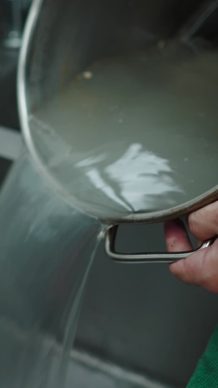 Close-up of pouring liquid