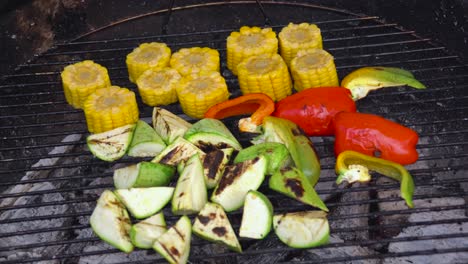 grilled vegetables on a barbecue