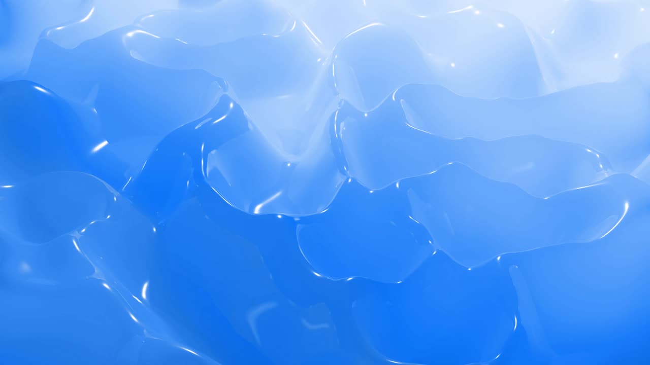 세련된 추상적인 루프 된 배경, 부드러운 반투명한 재료의 변화하는 표면, 창의적인 부드러운 밝은 3d bg, 축제 이벤트에 대한 내부 반이는 4k 블루 그라디언트.