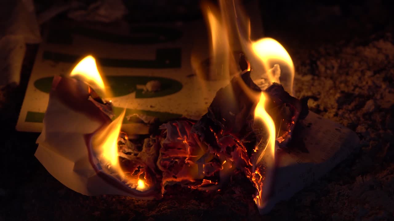 Burning paper files and bills