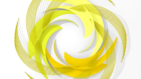 4k. flor digital abstracta amarilla sobre un fondo blanco.