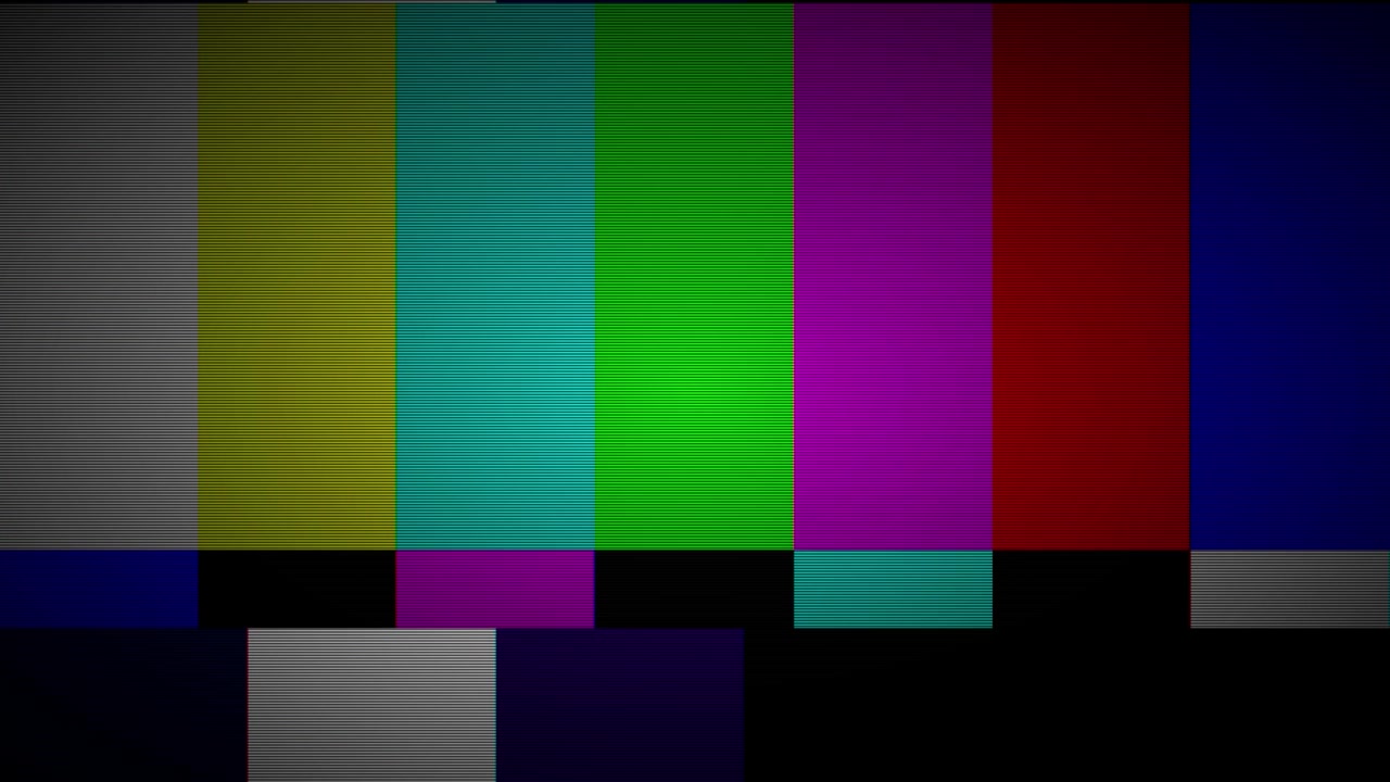 Analog Television Test Pattern with Signal Interference