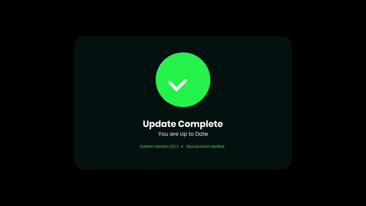 System software update installation screen animation featuring progress bar loading