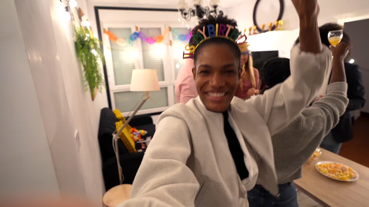 Celebrating a birthday with friends