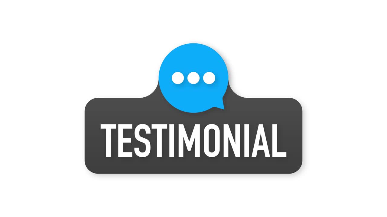 elemento de diseño de icono de testimonio web. gráficos de movimiento.