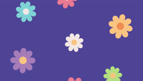 hippie lifestyle flowers animation