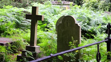 st johns hampstead church graveyard mossy cross tombstones