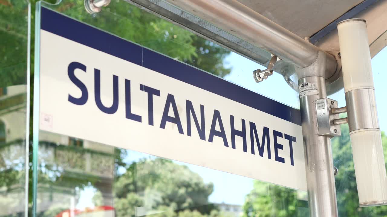 Sultanahmet bus stop sign