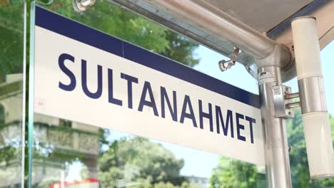 sultanahmet bus stop sign