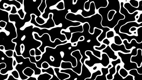 abstract cgi motion graphics en geanimeerde achtergrond met bewegende zwart-witte lijnen. cg animatie naadloze lus.
