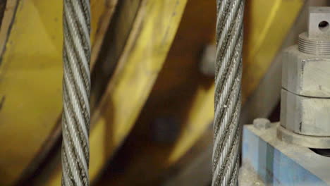 industrial crane cable close-up