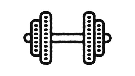 imagen de animación del icono de la mancuerna y canal alfa