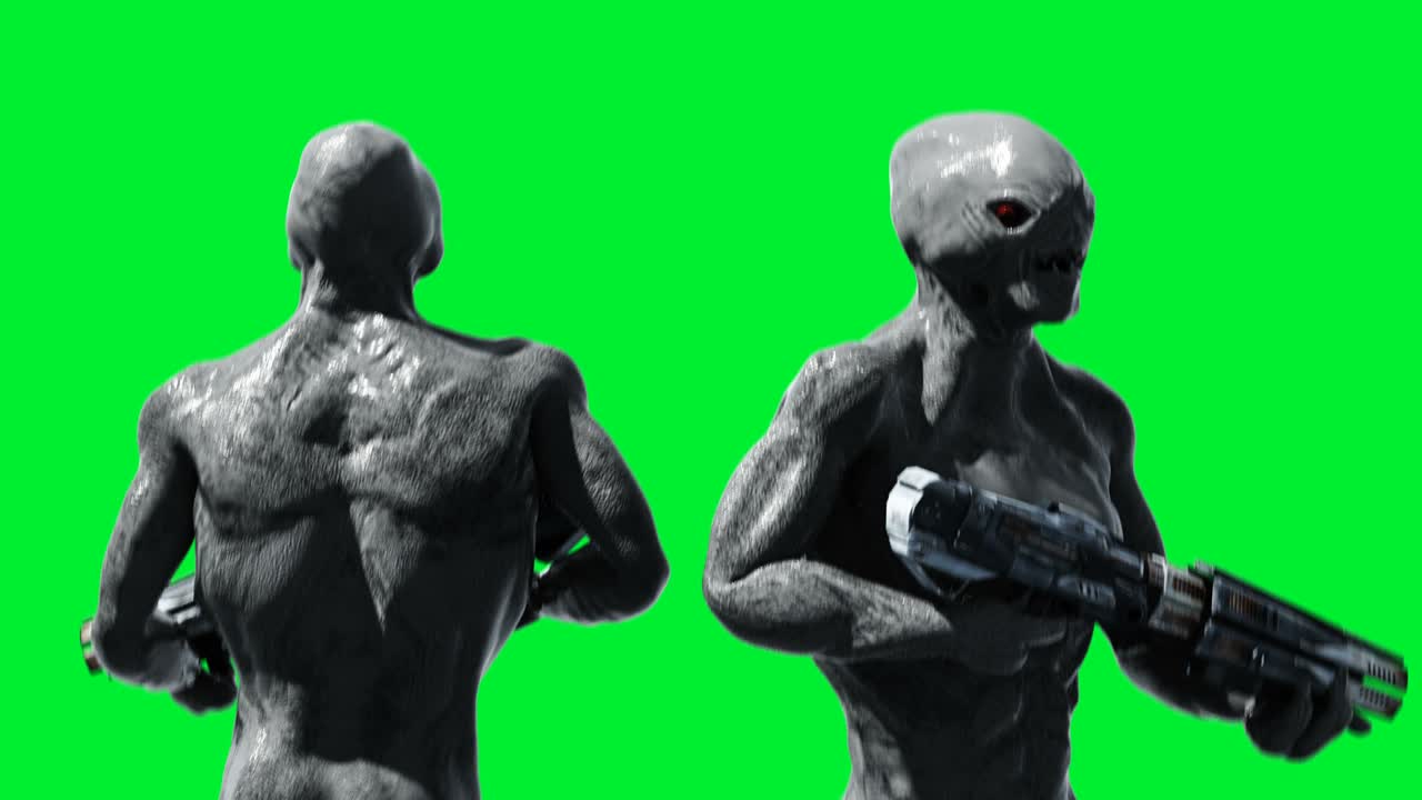 무서운 괴물 애니메이션, 물리적, 모션, 흐릿한, 현실적인 4k 애니메이션, 그린 스크린